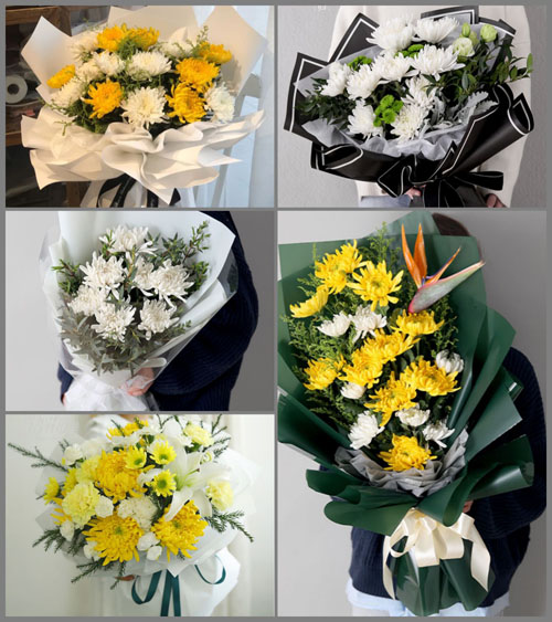 河南南阳卧龙区陆营镇黄营村白事花束代送